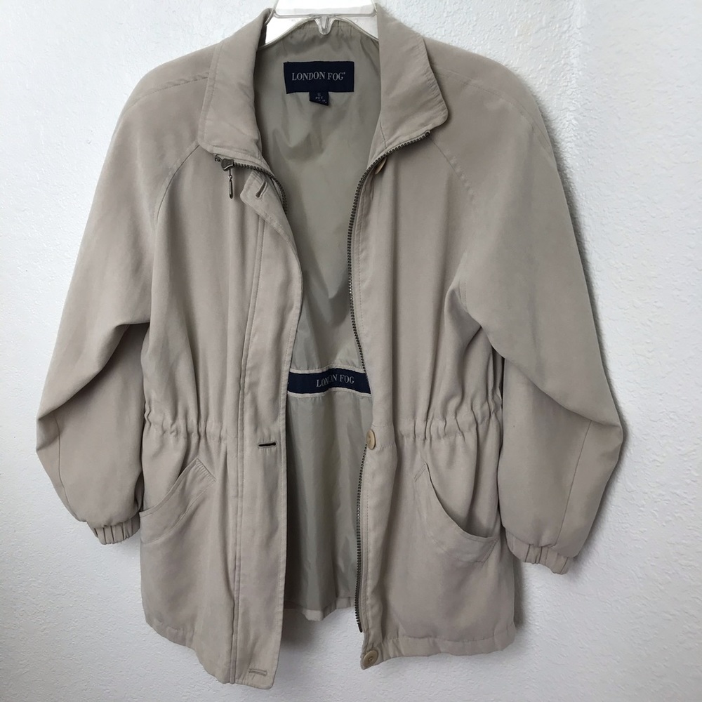 London Fog Khaki Jacket Sz S Petite SP